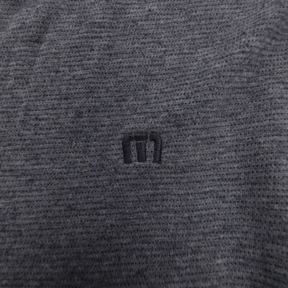 TRAVIS MATHEW Beginners Luck Golf Polo Long Sleeve Gray Stripe Minimal Casual XL - Picture 5 of 8